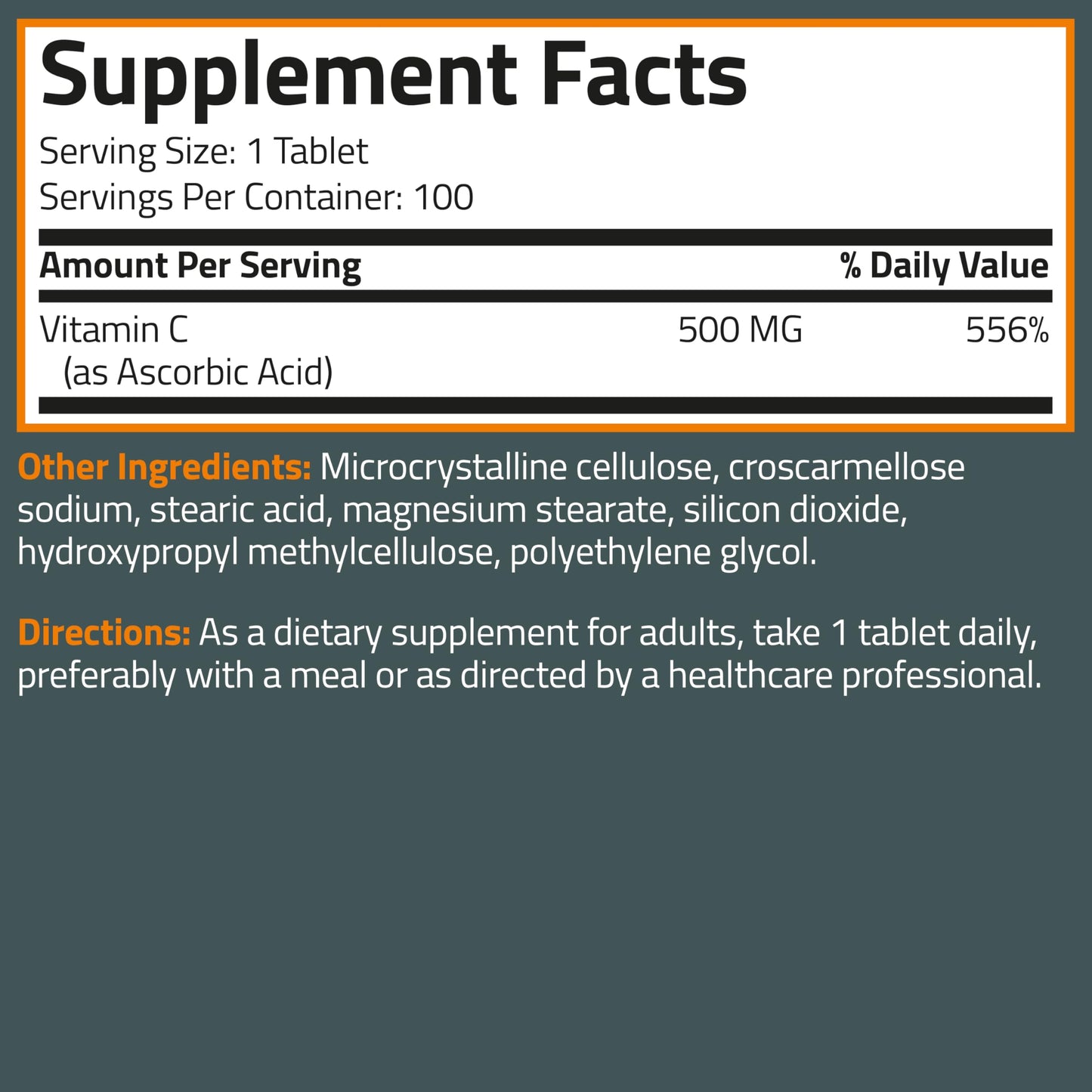 Bronson Vitamin C 500 mg Immune & Antioxidant Support, Non-GMO, 250 Tablets | Daily Vitamin C Replenishment, Vegetarian Formula, Gluten-Free & Soy-Free