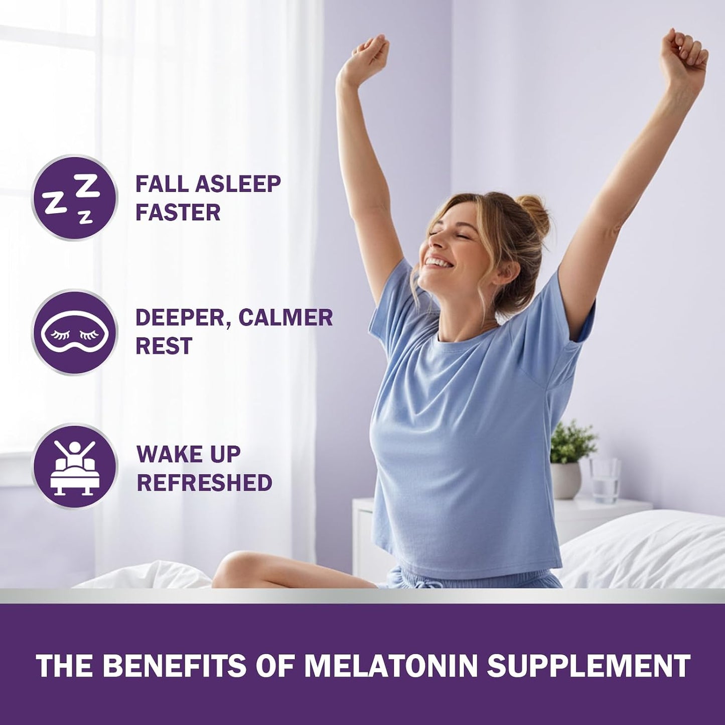 Melatonin 5mg Supplement with L-Theanine & Jujube Seed Extract, Support Sleep & Relaxation, Vegan, Non-GMO, 60 Capsules