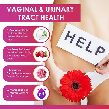 DRFOSTER Probiotic for Women 120B Urinary & Digestive Health, 90 Capsules | 31 Strains, Prebiotics, Enzymes, D-Mannose & Cranberry, Vaginal, Urinary & Digestive Support, Non-GMO, Gluten-Free