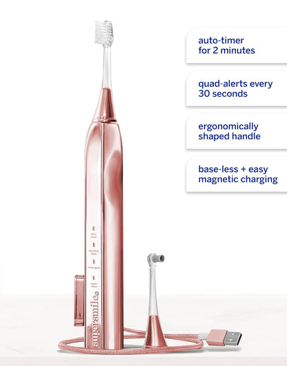 Supersmile Zina45 Sonic Pulse Toothbrush, Rose Gold, Rechargeable