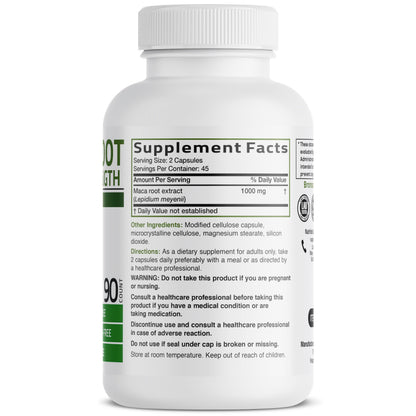 Bronson Maca Root Extra Lepidium Meyenii, Non-GMO, 90 Vegetarian Capsules