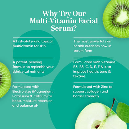 TruSkin Facial Serum with 11 Plant-Derived Vitamins & Minerals for Radiant, Healthy-Looking Skin - Powerful Antioxidants and Nourishing Vitamins for Skin Nutrition, 1 fl oz