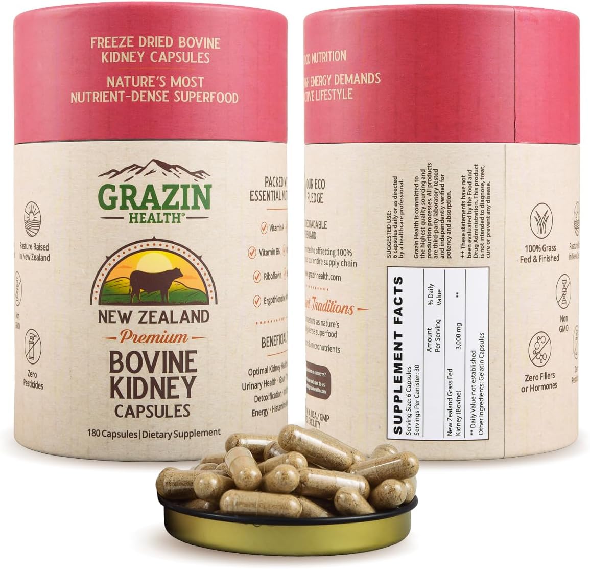 Active Recovery Bundle | Collagen + Bone Broth + Kidney | Whole-Food, Grass-Fed, New Zealand Sourced Supplements for Clean Daily Nutrition and Active Recovery Support
