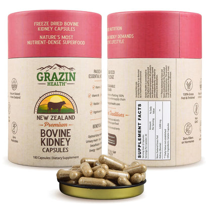 Bovine Organ Complex 3000mg per Serving (30 Servings) | Pancreas, Liver, Spleen, Kidney, Heart (600 Mg per Organ per Capsule) Grass Fed