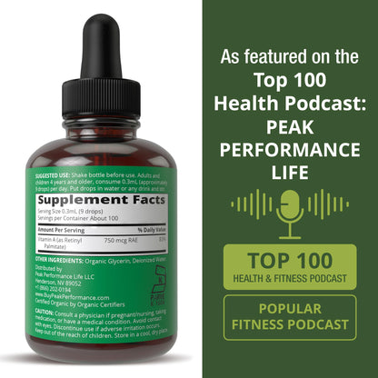 Certified Organic Vitamin A 5000 IU Supplement Capsules - High Potency Vitamins - for Adults, Men, Women, Kids - Made with Carrot Juice - Great for Immune, Skin, Eye Support - Non GMO, Vegan Pills