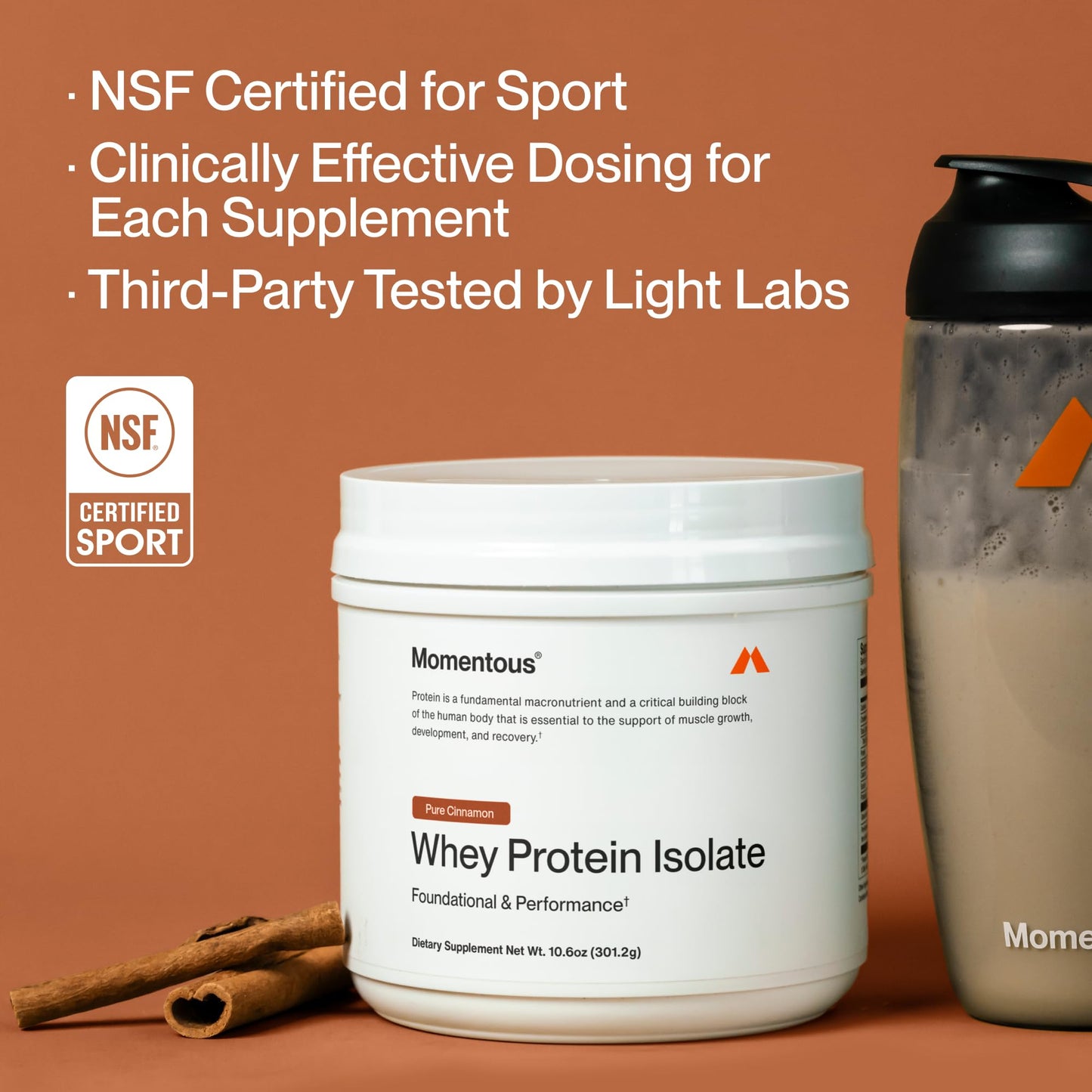 Momentous Essential Grass-Fed Whey Protein Powder - 20 g Whey Isolate Protein - NSF Certified for Sport - Gluten-Free - 25 Servings for Essential Everyday Use - Vanilla - Package May Vary