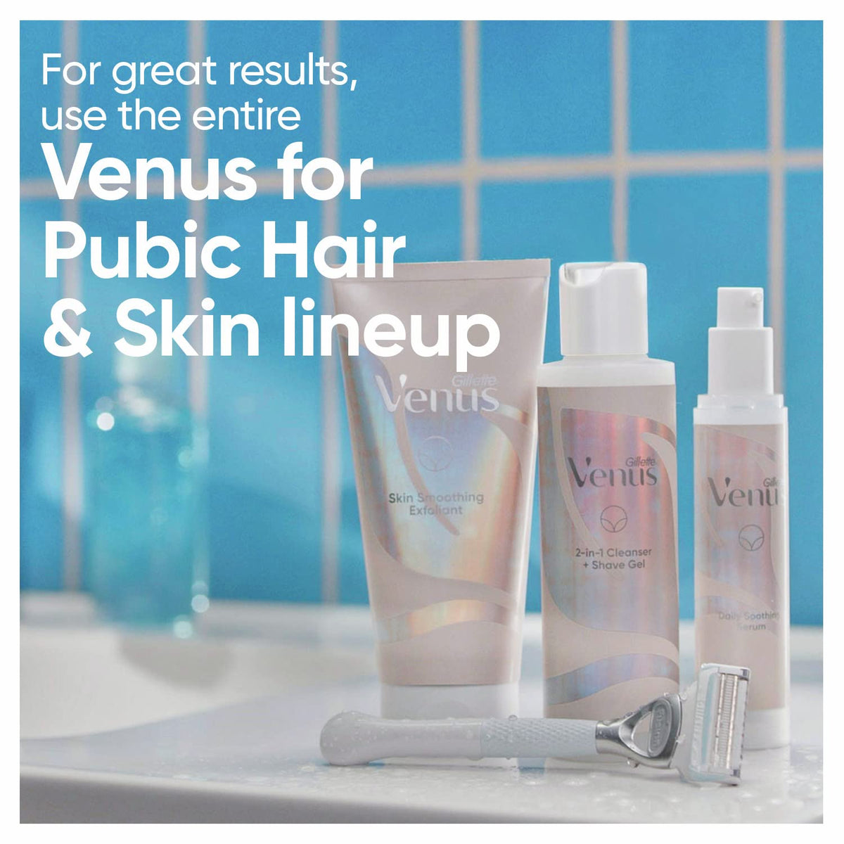 Gillette Venus Intimate Grooming Daily Soothing Serum Reduce Ingrown Hair for Pubic Hair