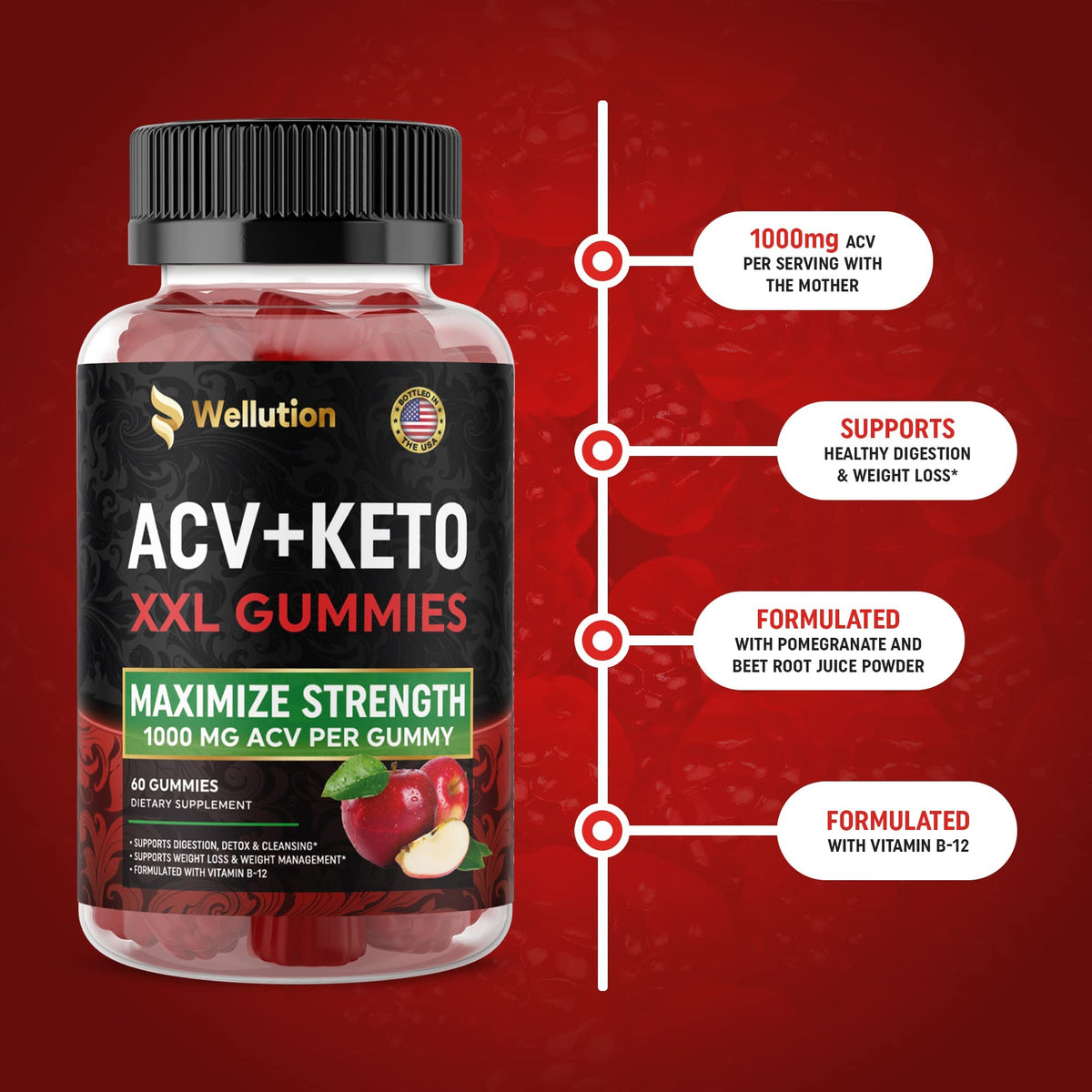 WELLUTION (2 Pack Gummies Apple Cider Vinegar - Formulated to Support Healthy Weight