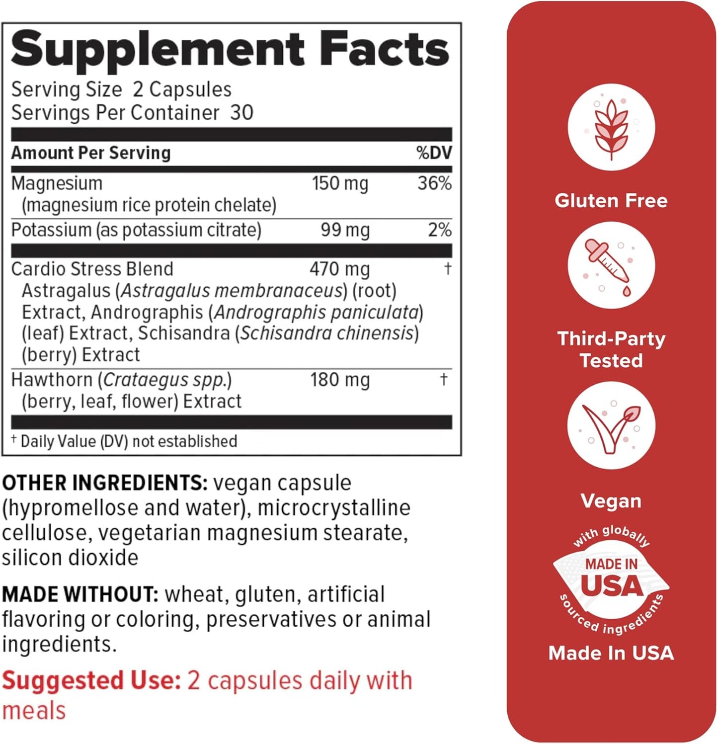 Redd Remedies, 120/80 Care, Heart Health and Natural Blood Pressure Support, 60 Vegan Capsules