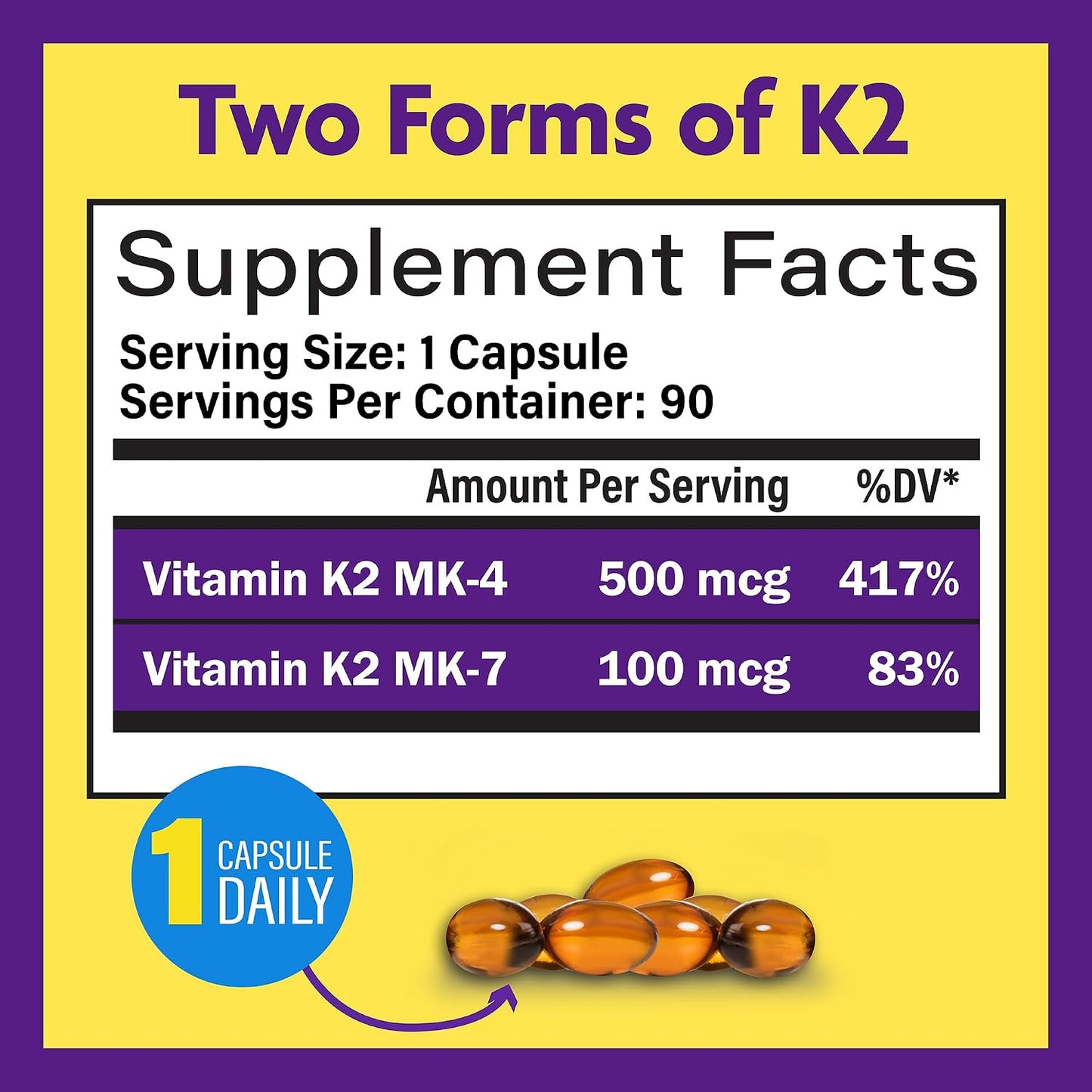 InnovixLabs Choline & Vitamin K2 Bundle Choline Bitartrate 550mg (100 Capsules) Full Spectrum Vitamin K2 (90 Softgels). Supports Memory, Mood, Brain Health & Boost Cognitive.*