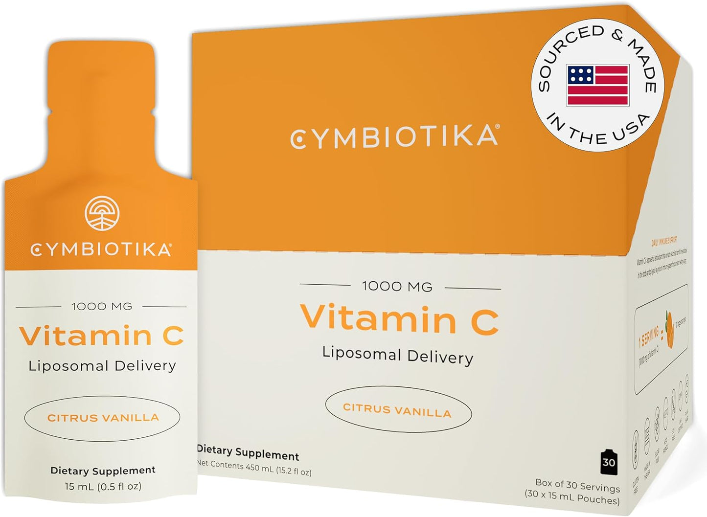CYMBIOTIKA Liposomal Vitamin C 1000mg for Immunity & Collagen