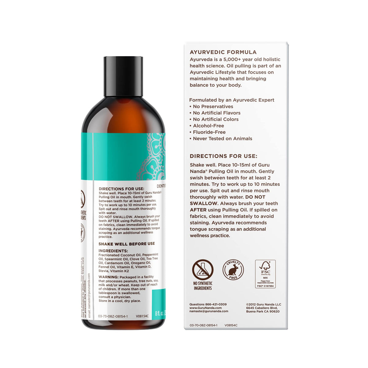GuruNanda Coconut Oil Pulling with 7 Essential Oils and Vitamin D3, E, K2 (Mickey D)