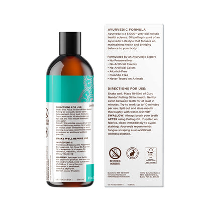 GuruNanda Coconut Oil Pulling with 7 Essential Oils and Vitamin D3, E, K2 (Mickey D)