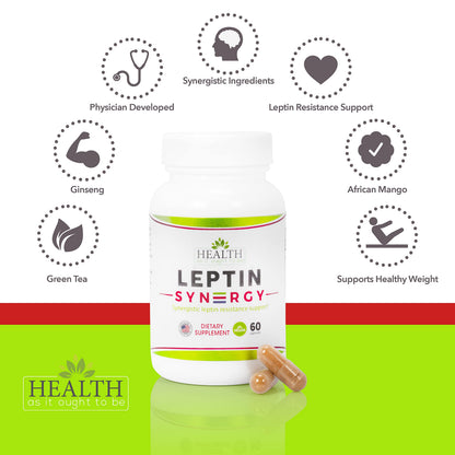 Leptin Syn3rgy (Green Tea, African Mango, Ginseng) - 60 Capsules
