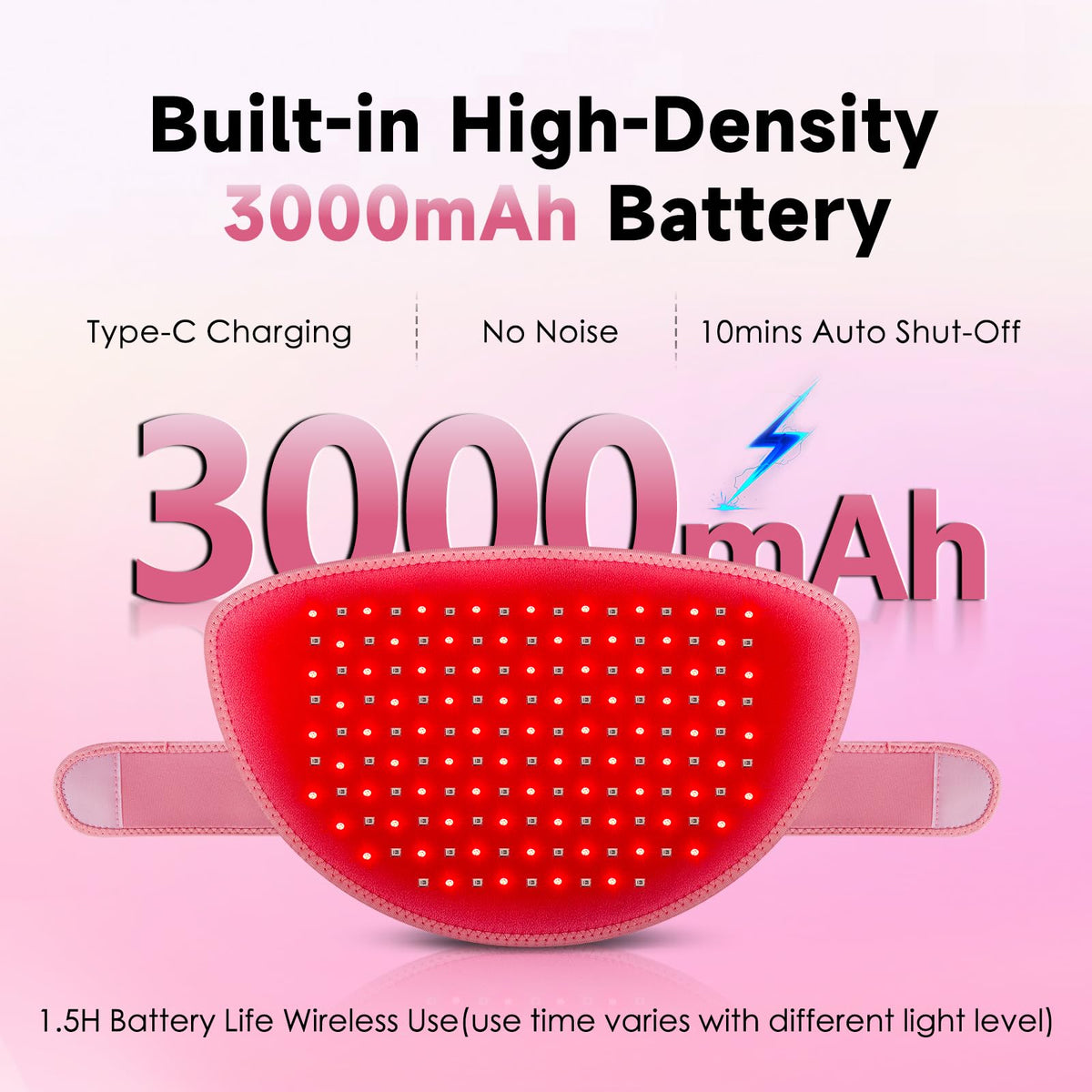 Red Light Therapy Belt Pad: Near Infrared Lamp Pain Relief 156 LEDs Wrap Body Heating Pads