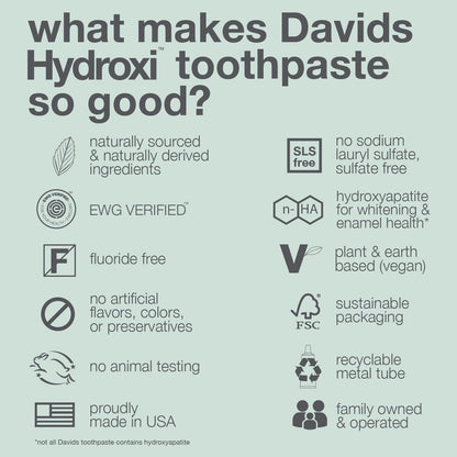 Davids Unflavored Nano Hydroxyapatite Remineralizing Fluoride Free 4oz