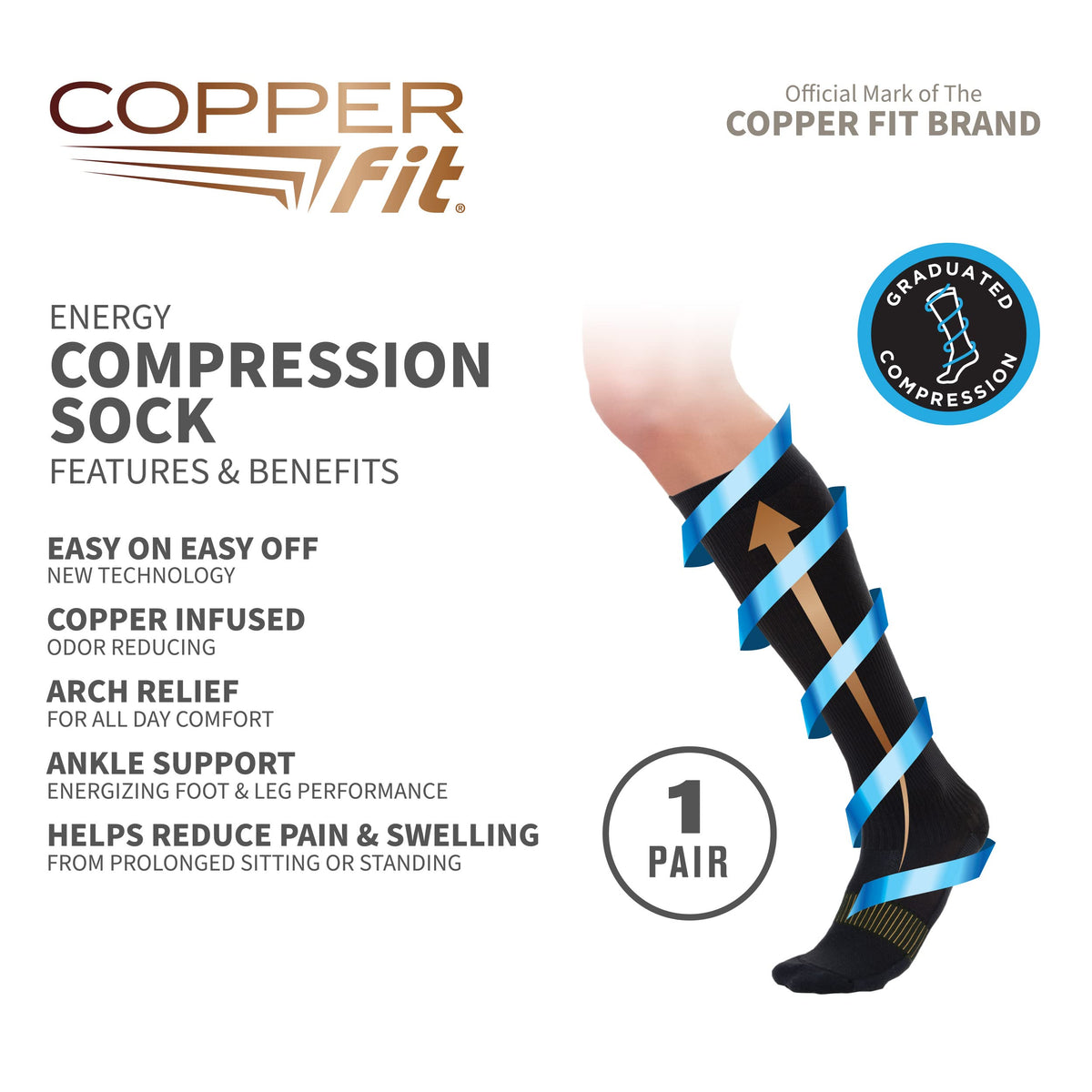 Easy On/Off Energy Compression Socks