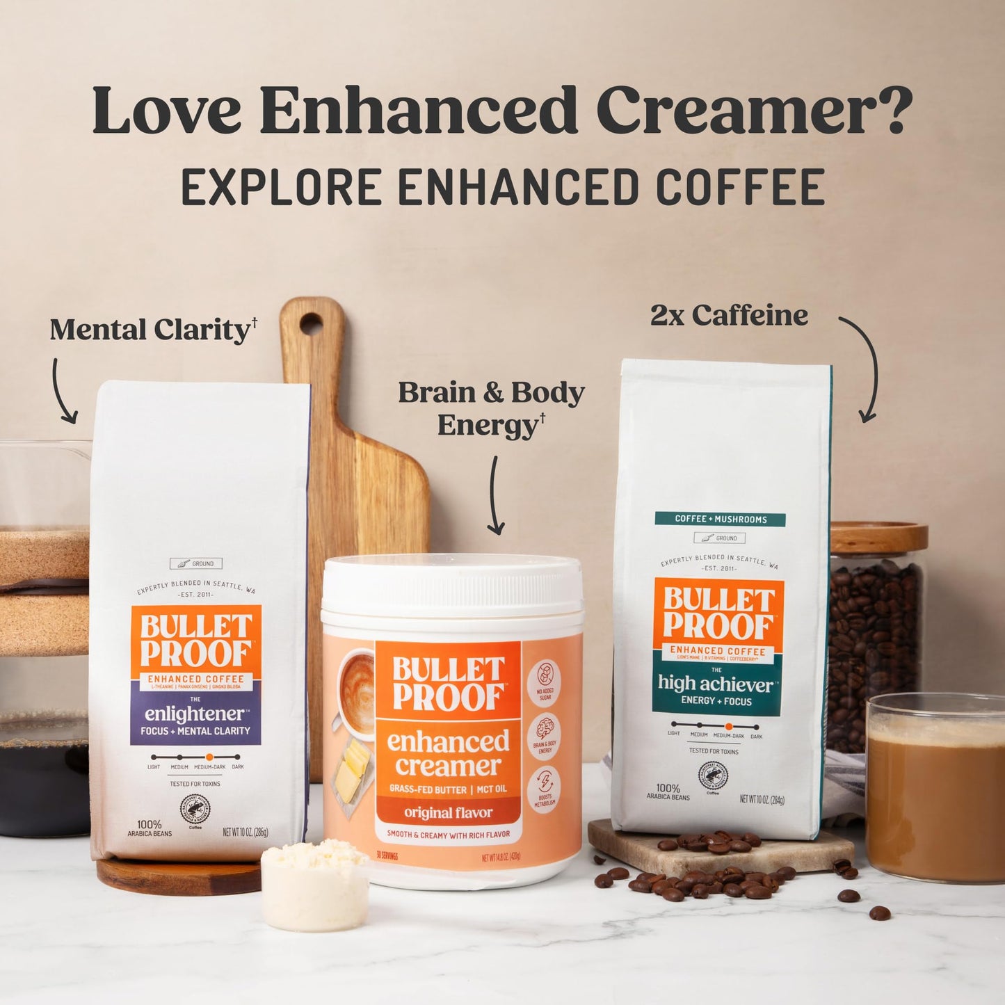 Bulletproof Original Creamer, 14.8 Ounces, Keto Coffee Creamer with MCT Oil and Grass-Fed Butter, Supports Brain Function