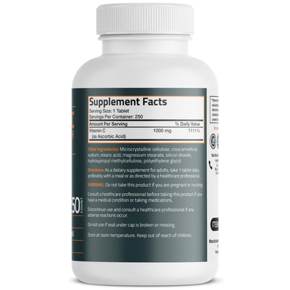 Bronson Vitamin C 1000mg Extra Strength, Supports a Healthy Immune System, High Potency, Non-GMO, 100 Vegetarian Tablets