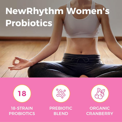 NewRhythm Probiotics Bundle: Women's Probiotics, 50 Billion, Support Digestive Health, 60 Capsules and Probiotics for Immune Support, Akkermansia Probiotic Supplement for Women & Men, 30 Billion 30 C