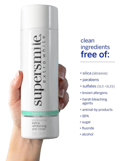 Supersmile Frosted Premium Self-Care Kit, Pre-Rinse + Water Flosser