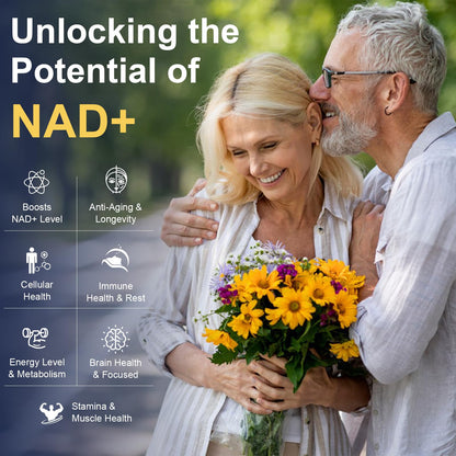 Totaria NAD Supplement for Women Men with nicotinamide riboside resveratrol,Quercetin, Betaine Boost NAD+ Levels NAD Plus Supplement for Anti Aging, Energy, Immune, Focus 120 Capsules