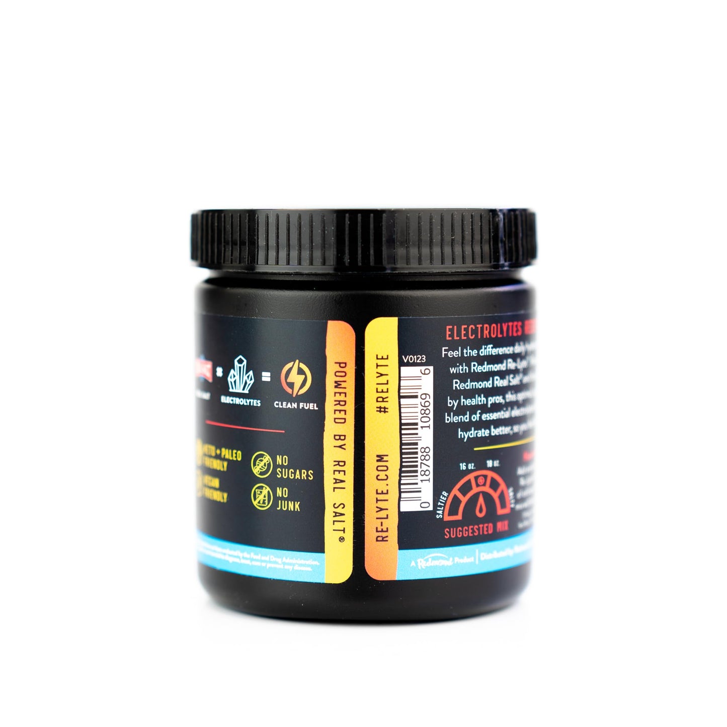 REDMOND Re-Lyte Electrolyte Drink Mix, Mixed Berry, 30 serving SMALL 6.88oz jar