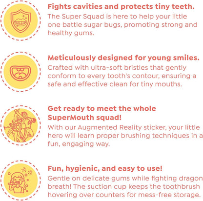 SuperMouth Ultra Soft Baby & Toddler Toothbrush 0-5, Bristles