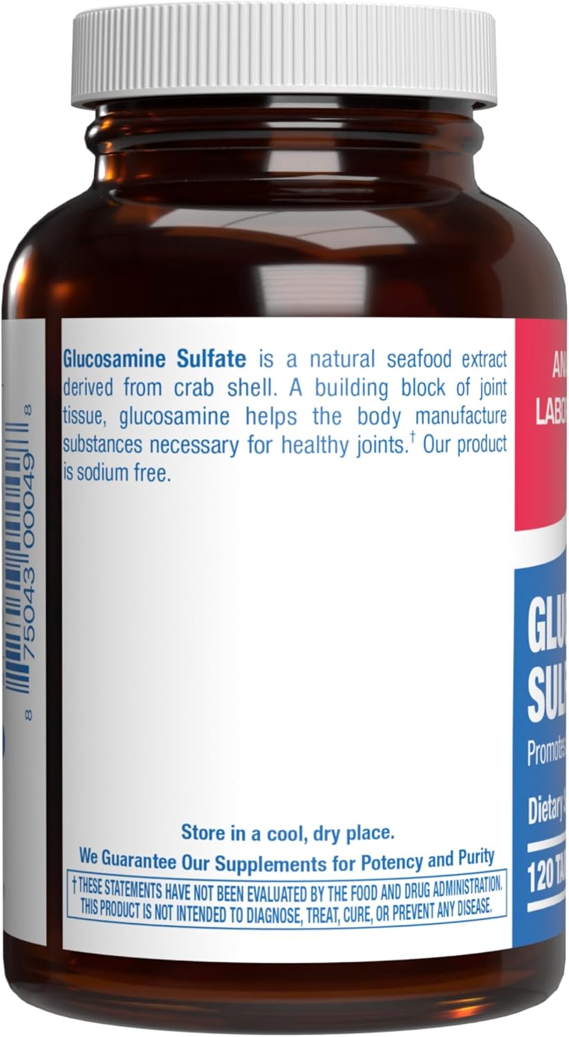Glucosamine Sulfate Joint Health Supplement - Soft Tissue Cartilage Tendon and Ligament Supplement for Enhanced Mobility Comfort and Flexibility - Non-GMO Sodium Free & Made in the USA - 120 Servings