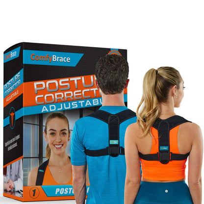 ComfyBrace Posture Corrector-Back Brace for Men and Women- Fully Adjustable 