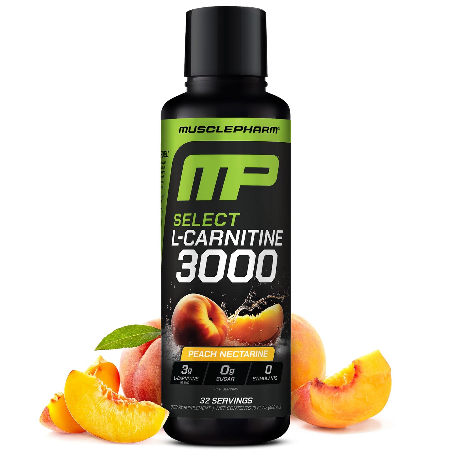 Muscle Pharm L-Carnitine 3000, The Ultimate Liquid L Carnitine Supplement for High-Performance, Supports Metabolism, Hydration & Energy, Zero Sugar, Low Calories, Sour Cherry Flavor, 32 Servings