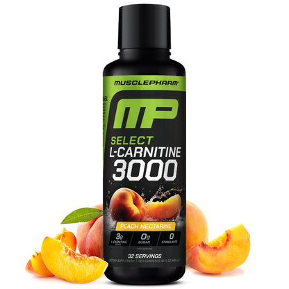 Muscle Pharm L-Carnitine 3000, The Ultimate Liquid L Carnitine Supplement for High-Performance, Supports Metabolism, Hydration & Energy, Zero Sugar, Low Calories, Sour Cherry Flavor, 32 Servings