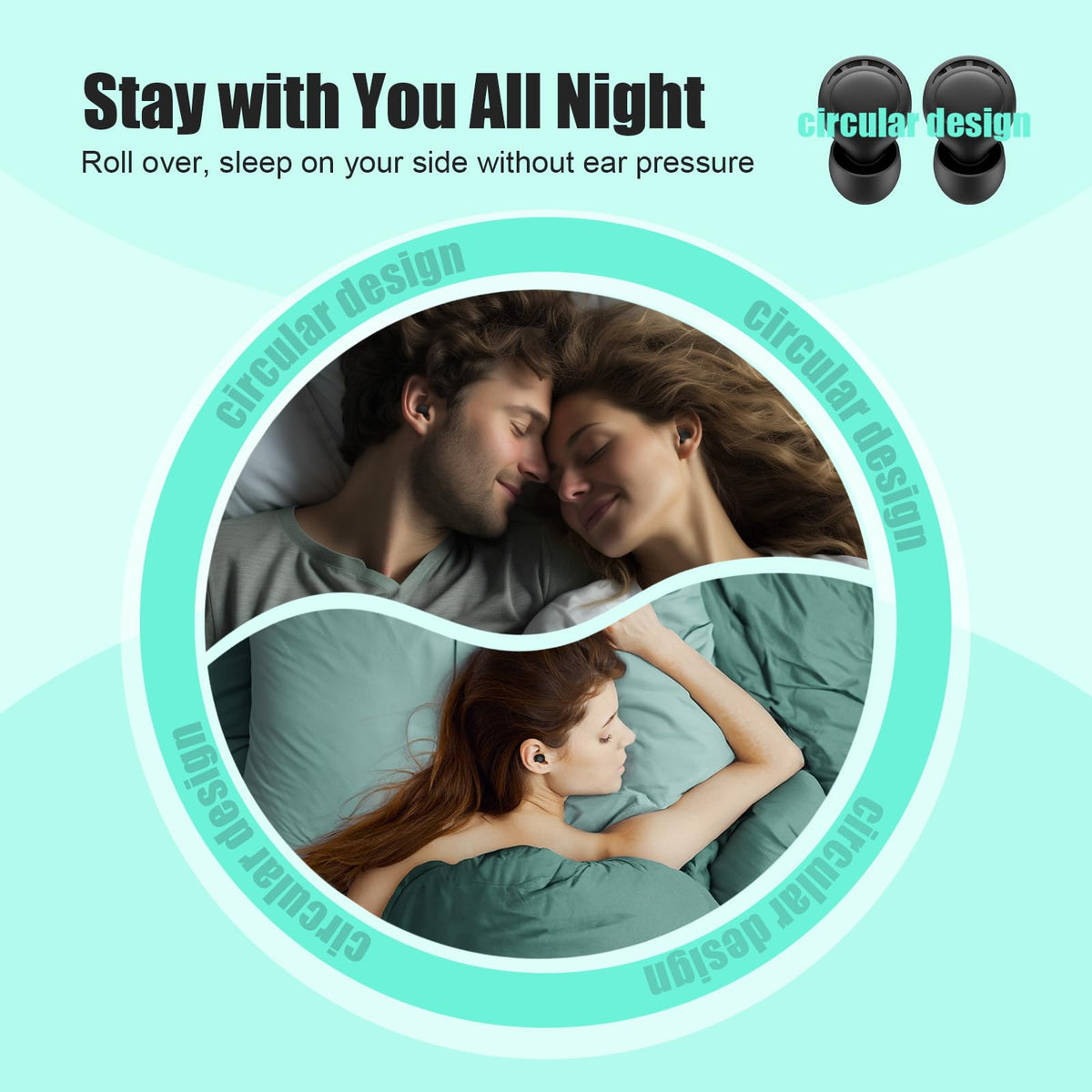 Ear Plugs for Sleeping Noise Reduction, Beinkap Reusable Earplugs Hearing Protection