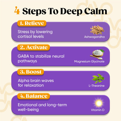 Venture Pal Calm Drink Mix, 12-in-1 Cortisol Reducer & Sleep Aid | Magnesium Glycinate, Ashwagandha, L-Theanine & Vitamin D, Calm Magnesium Powder for Relax & Focus, No Sugar, Non GMO