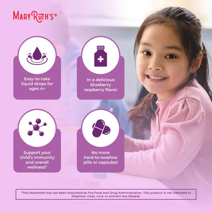 MARYRUTH'S Elderberry Liquid Drops for Adults & Kids | Immune Support | Antioxidant | 150mg Elderberry Extract | USDA Organic | CLP Purity Award | Sugar Free | Vegan | Non-GMO | Gluten Free | 1 oz