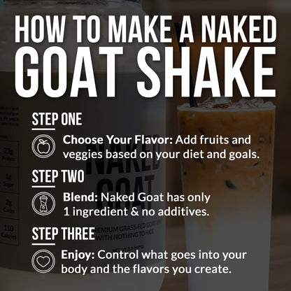 NAKED nutrition Naked Goat - Pasture Fed Goat Whey Protein Powder from Small-Herd
