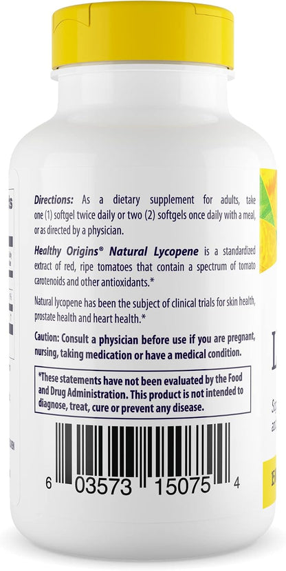 Healthy Origins Lycopene 15 mg, Natural Tomato, 180 Softgels