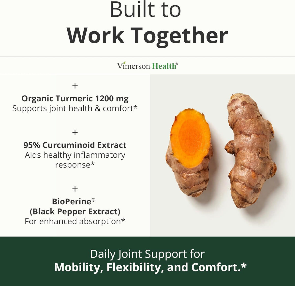 Turmeric Curcumin Supplement with Black Pepper (BioPerine®) – 60 Capsules