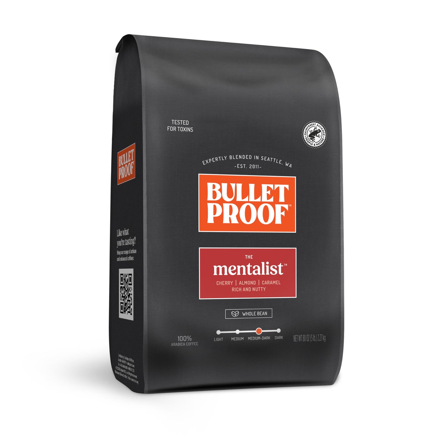 Bulletproof Original Medium Roast Whole Bean Coffee, 12 Ounces, Clean Coffee Tested for Toxins