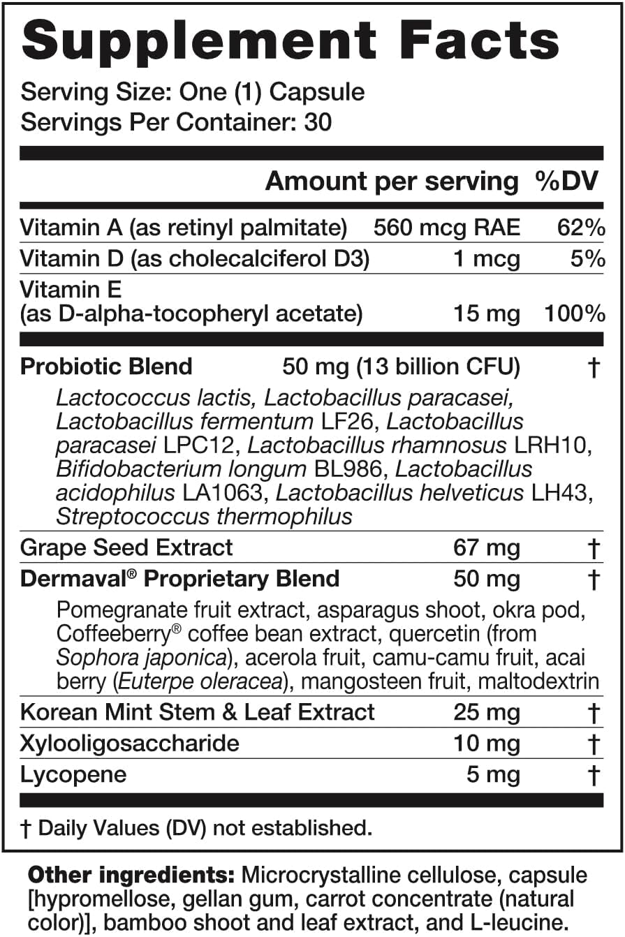 Dr. Kellyann Bellabiotics Probiotic Capsules for Digestion & Skin Health (30 Capsules) – Supports Gut & Skin Health