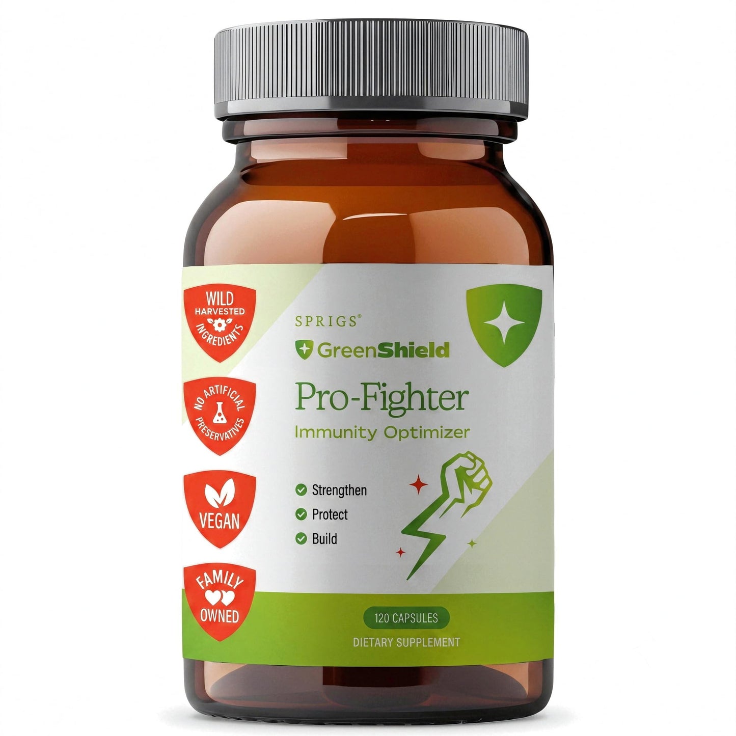 SPRIGS Pro-Fighter Immunity Optimizer Supplement, 2Oz | Comprehensive Immune Support Liquid Formula Blend with Organic Garlic & Goldenseal to Support Your Body's Natural Defense & Respiratory Function
