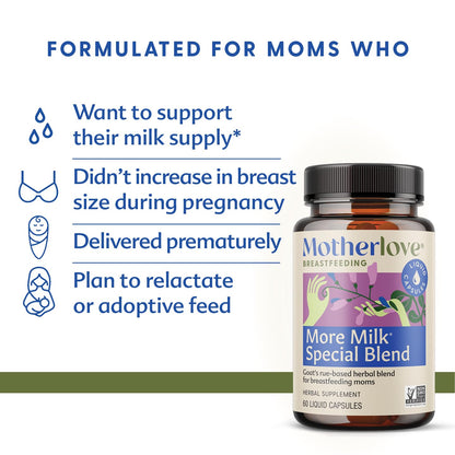 Motherlove More Milk Special Blend (120 Capsule Value Size) Herbal Lactation Supplement