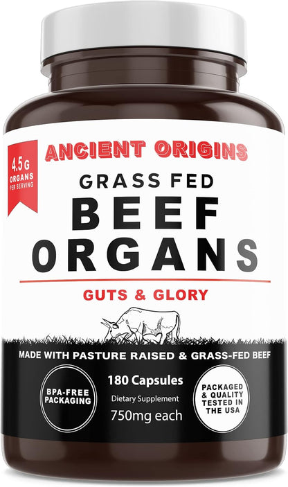 Ancient Origins Grass Fed Beef Organs and Women's Beef Organ Superfood