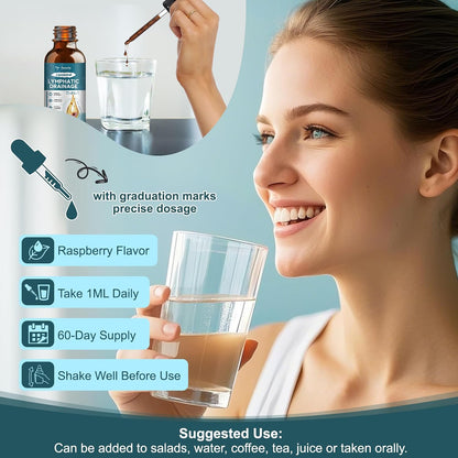 Liposomal Lymphatic Drainage Drops - 11 In 1 Organic Lymphatic Drainage Supplement with Burdock Root, Echinacea, Elderberry, Calendula, Cleavers Herb, Dandelion Supports Lymphatic Health 2 FL.OZ