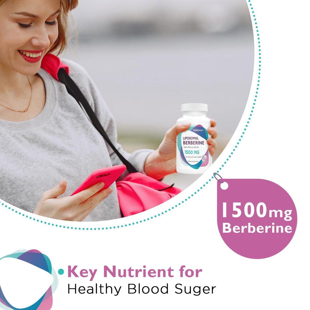 Liposomal Berberine Supplement 1500mg - High Bioavailability Berberine HCL Capsules