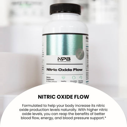 Nature's Pure Blend Nitric Oxide Supplement L-Arginine - Blood Pressure Support Capsule