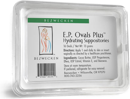 Bezwecken - E.P. Ovals Plus DHEA - 16 Ovals - Same Trusted Formula, New Improved Shape - Professionally Formulated to Alleviate Vaginal Dryness in Menopausal Women