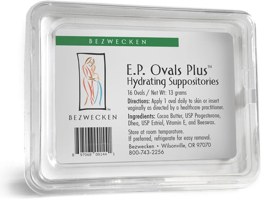 Bezwecken - E.P. Ovals Plus DHEA - 16 Ovals - Same Trusted Formula, New Improved Shape - Professionally Formulated to Alleviate Vaginal Dryness in Menopausal Women