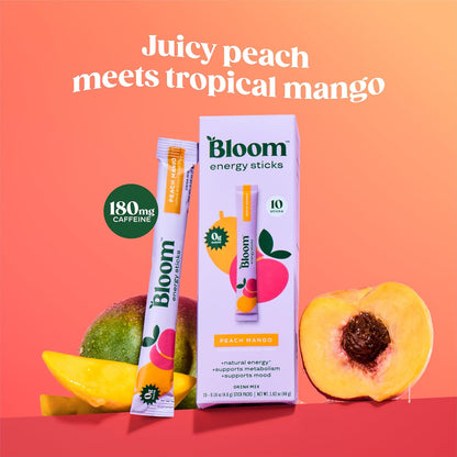 Bloom Strawberry Watermelon Clear Protein and Peach Mango Energy Packets Bundle