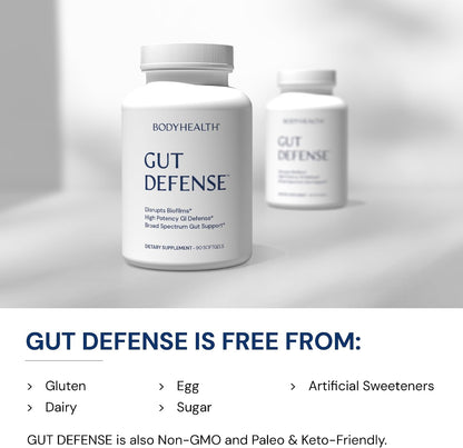 BodyHealth Gut Defense with PerfectAmino, Gut Health Support for Women and Men, GI Support Supplement - 90 Softgels